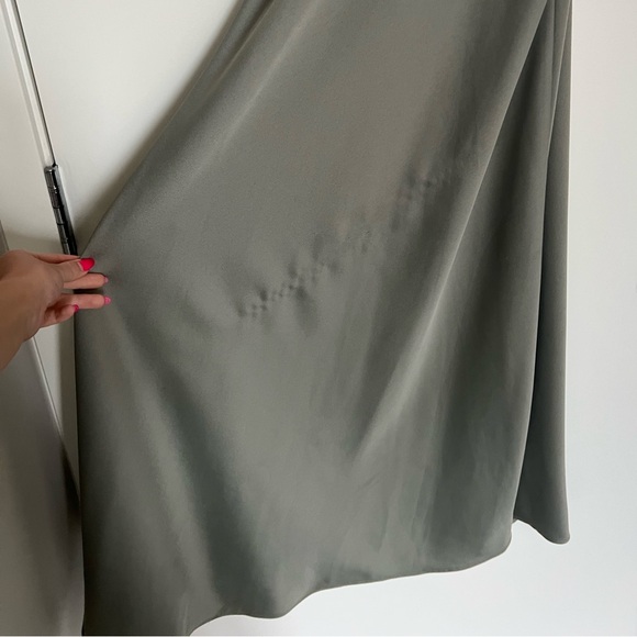 BHLDN Leila Deep-V Flutter-Sleeve Satin A-Line Gown - Picture 11 of 13